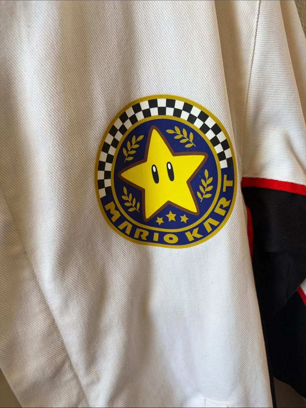 Mario Kart White & Black Racing Bomber Jacket